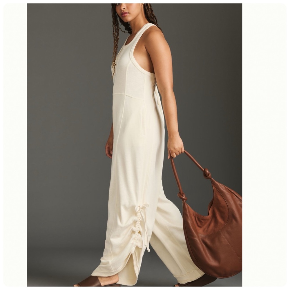 NWT Anthropologie Daily Practice Horizon Wide-Leg Knit Jumpsuit , size M/L - Picture 9 of 17